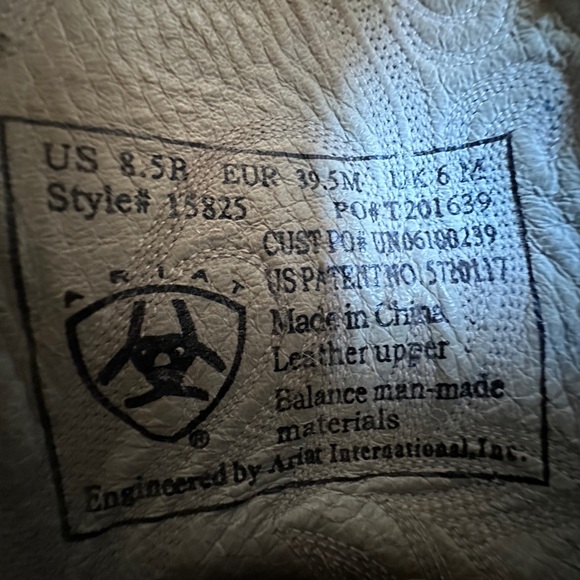 ARIAT Woman's 8.5 B Legend Western Cowgirl Cowboy Boots Brown Blue 15825 - Picture 10 of 11